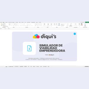 Simulador de viabilidad emprendedora en Excel con indicadores financieros y análisis de punto de equilibrio.