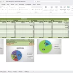Panel de control en Excel del programa Gestión de Ingresos y Cartera Escolar de Corporación Diqui’s, con tablas de ingresos por nivel educativo y gráficos de distribución y mora.